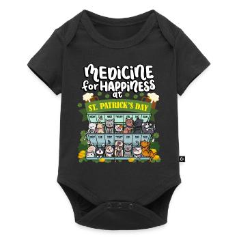 Médecine au bonheur le jour de la Saint-Patrick - - Body à manches courtes Premium Bébé - noir - Devant