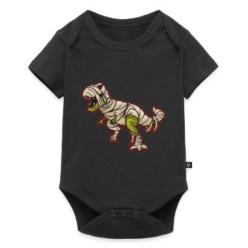 Dinosaur Wrapped In Bandages As A Mummy Costume - Baby Premium short-sleeve bodysuit - black - Front