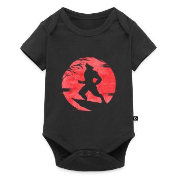 Werewolf Howling In Front Of The Moon On Halloween - Baby Premium short-sleeve bodysuit - black - Front