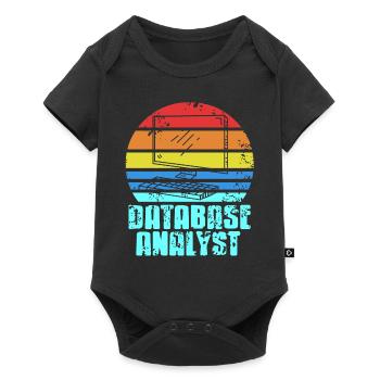 Retro Vintage DATABASE Analyst Designs T-Shirt - Baby Premium Kurzarmbody - Schwarz - Vorne