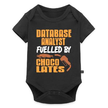 Database Analyst Fueled By Choco Lattes Retro - Baby Premium short-sleeve bodysuit - black - Front