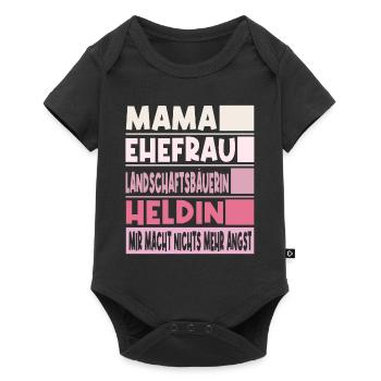 Landschaftsbäuerin Mama Ehefrau Heldin - Baby Premium Kurzarmbody - Schwarz - Vorne