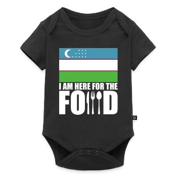 Uzbekistan holiday travel souvenir - Baby Premium short-sleeve bodysuit - black - Front