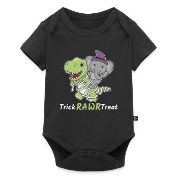 Elephant Trick Rawr Treat T-Rex Mummy Costume - Baby Premium short-sleeve bodysuit - black - Front