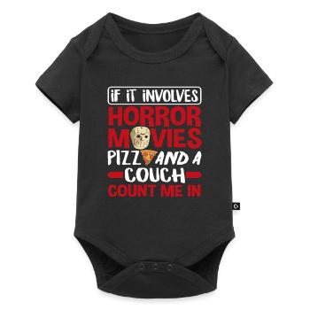 Horror Movies Pizza Movie Night - Baby Premium short-sleeve bodysuit - black - Front