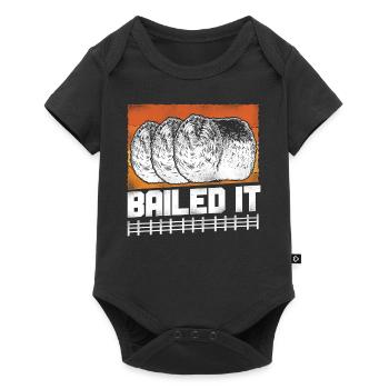 Farming Farmer Hay Bale Pun - Baby Premium Kurzarmbody - Schwarz - Vorne