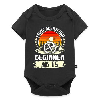 Geocaching Geocacher Geocache - Baby Premium Kurzarmbody - Schwarz - Vorne