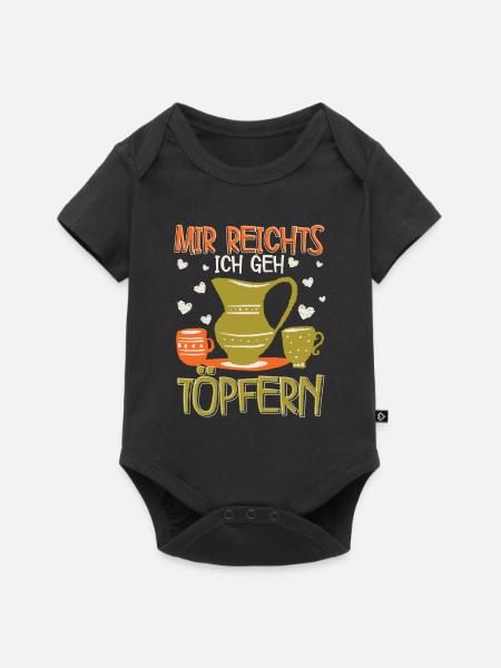 Töpfern - Baby Premium Kurzarmbody - Schwarz