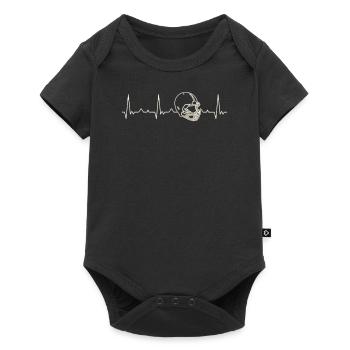 Casco de fútbol americano genial. Corazón. Amor. - Body à manches courtes Premium Bébé - noir - Devant