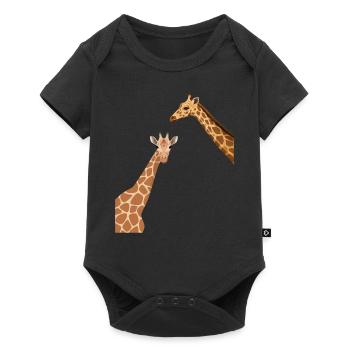 Giraffe Lover Zoo Giraffes - Baby Premium short-sleeve bodysuit - black - Front