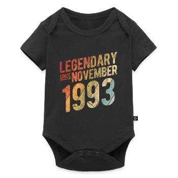 30th Birthday Gift Legendary Since November 1993 3 - Baby Premium Kurzarmbody - Schwarz - Vorne