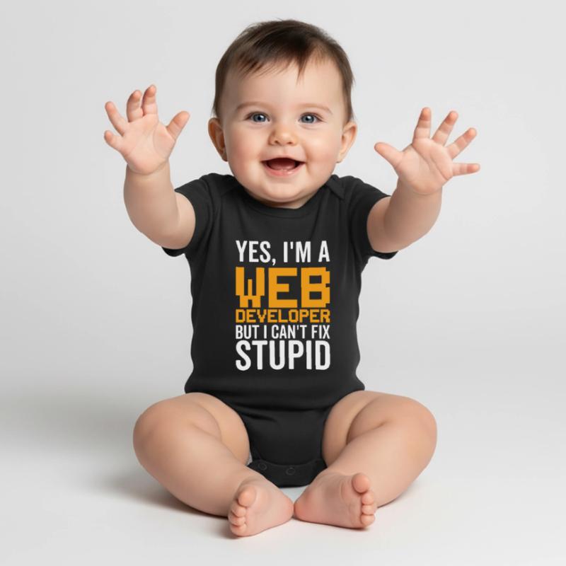 Stupid - Web Developer Baby Premium short-sleeve bodysuit