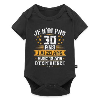 Je n'ai pas 30 ans, Cadeau d'anniversaire 30 ans - Body à manches courtes Premium Bébé - noir - Devant