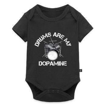 Drums are my dopamine drummer drum - Baby Premium short-sleeve bodysuit - black - Front