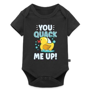 Canard en caoutchouc Canards Chasse aux oiseaux Amateur de canard Idée cadeau - Body à manches courtes Premium Bébé - noir - Devant