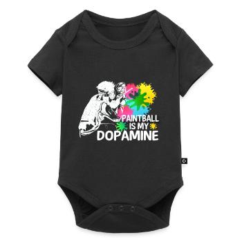 Paintball is my dopamine funny paintball - Baby Premium short-sleeve bodysuit - black - Front