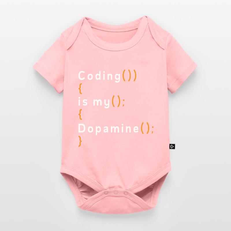 Funny Coding Is My Dopamine Coder Baby Premium short-sleeve bodysuit