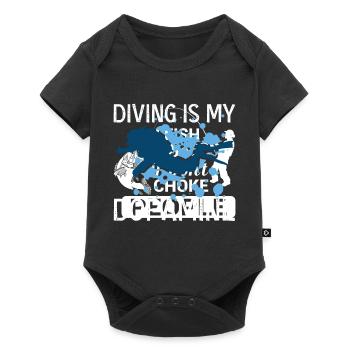 Diving is my dopamine diver under - Baby Premium short-sleeve bodysuit - black - Front