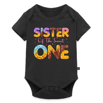 Sister Of sweet sprinkles delicious doughnuts - Baby Premium short-sleeve bodysuit - black - Front