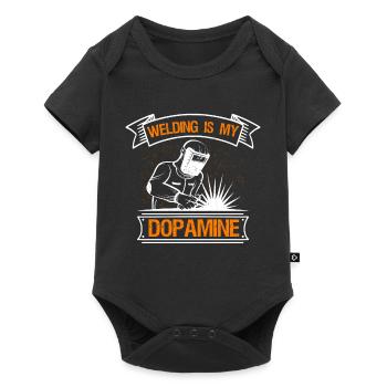Welding is my dopamine funny blacksmith - Baby Premium short-sleeve bodysuit - black - Front