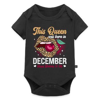 This queen was born in December happy - Baby Premium short-sleeve bodysuit - black - Front