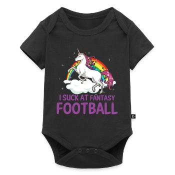 I suck at the fantasy football loser - Baby Premium short-sleeve bodysuit - black - Front