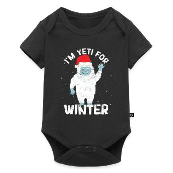 Je suis Yeti pour la neige blanche de Noël d’hiver - Body à manches courtes Premium Bébé - noir - Devant
