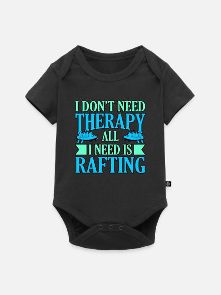 Rafting therapie - Baby Premium Kurzarmbody - Schwarz