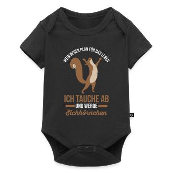 Erdmännchen - Baby Premium Kurzarmbody - Schwarz - Vorne
