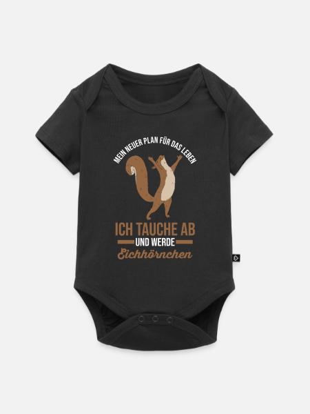 Erdmännchen - Baby Premium Kurzarmbody - Schwarz
