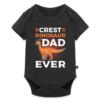 Crest Dinosaur Papa Ever Parasaurolophus Dinosaure - Body à manches courtes Premium Bébé - noir - Devant
