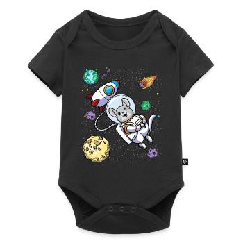Chinchilla In Space Planet Rodent Animal - Baby Premium short-sleeve bodysuit - black - Front