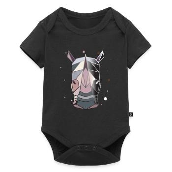 Polygone de rhinocéros - Body à manches courtes Premium Bébé - noir - Devant