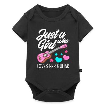 Guitar Girl Guitar Player - Baby Premium short-sleeve bodysuit - black - Front