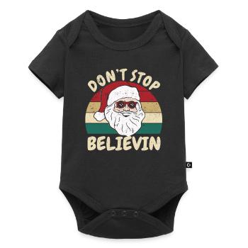 Santa Claus Cool Glasses Funny Christmas - Baby Premium short-sleeve bodysuit - black - Front