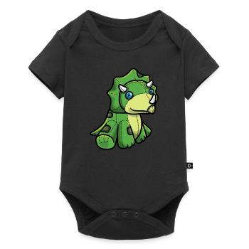 Tricératops Dinosaures - Body à manches courtes Premium Bébé - noir - Devant