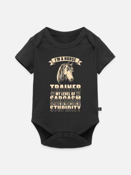 Pferdetrainer Sarkasmus - Baby Premium Kurzarmbody - Schwarz