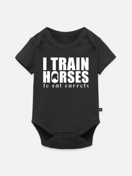 Pferde Training Pferdetrainer - Baby Premium Kurzarmbody - Schwarz