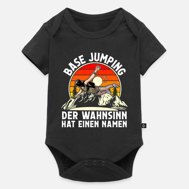 Base Jumping - Baby Premium Kurzarmbody - Schwarz