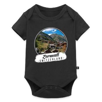 Zermatt Suisse Souvenir - Body à manches courtes Premium Bébé - noir - Devant