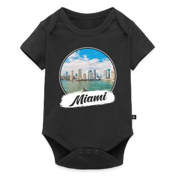 Miami Souvenir - Body à manches courtes Premium Bébé - noir - Devant