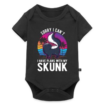 Plus puant J’ai des plans avec ma Skunk - Body à manches courtes Premium Bébé - noir - Devant