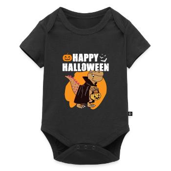 Funny Halloween Vampire Dinosaur T-Rex Design - Baby Premium short-sleeve bodysuit - black - Front