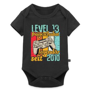 Level 13 freigeschaltet legendär seit 2010 - Baby Premium Kurzarmbody - Schwarz - Vorne