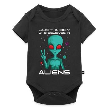 Boy Who Believes in Aliens Planet Universe Alien - Baby Premium short-sleeve bodysuit - black - Front