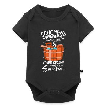 Sauna - Baby Premium Kurzarmbody - Schwarz - Vorne