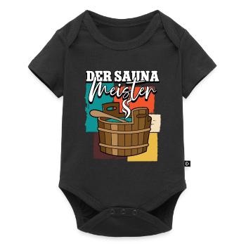 Sauna - Baby Premium Kurzarmbody - Schwarz - Vorne