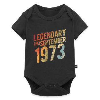 50th Birthday Gift Legendary Since September 1973 - Baby Premium Kurzarmbody - Schwarz - Vorne