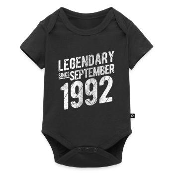 30th Birthday Gift Legendary Since September 1992 - Baby Premium Kurzarmbody - Schwarz - Vorne