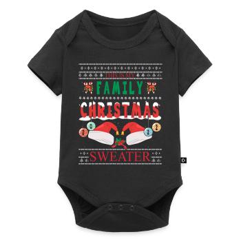 Funny Family Couple Clothes Christmas - Baby Premium short-sleeve bodysuit - black - Front
